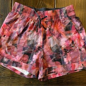 Lululemon Athletica Pink and Black Athletic Shorts
